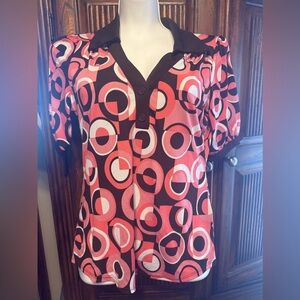 Catch My I Brown and Pink Top, size large juniors